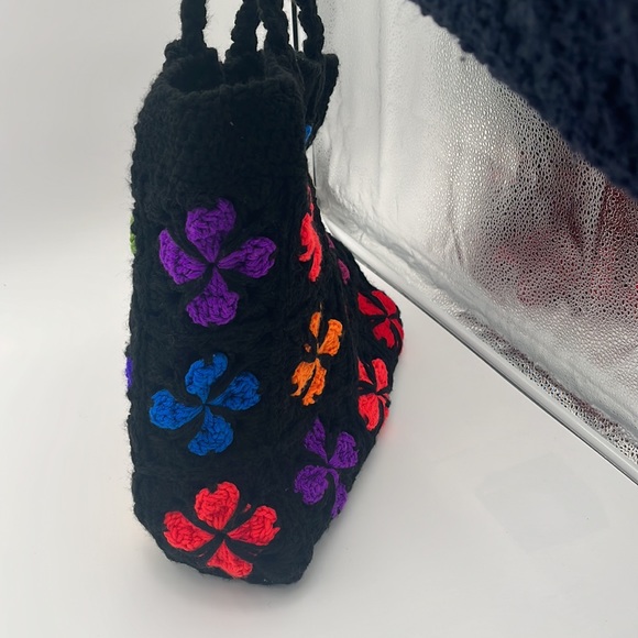 Handmade Boho Crochet Shoulder Bag - Picture 4 of 12